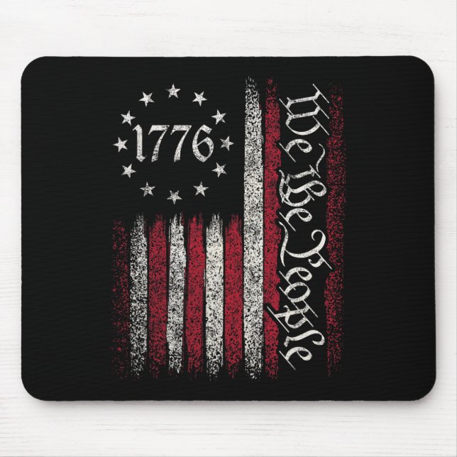 1776 Flag Constitution Independence Day American P Mouse Pad (Front)