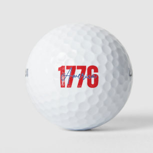 '1776' Fourth of July Gift Patriotic American  Golf Balls