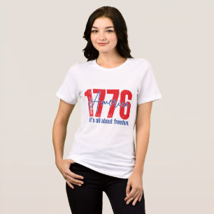 1776 It's All About Freedom Patriotic USA Tri-Blend Shirt