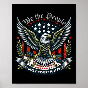 1776 life liberty pursuit of happiness 4th of july poster