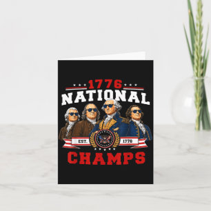1776 National Champs Funny Patriotic 250 Yearas Card