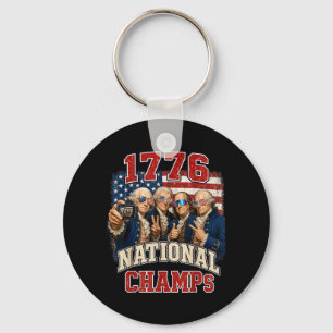 1776 National Champs Funny Patriotic Aamerica Key Ring