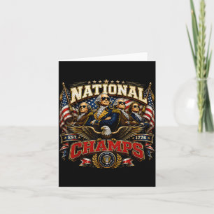 1776 National Champs Funny Patriotic America Card