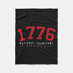 1776 National Champs Vintage Patriotic 250th Fleece Blanket