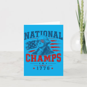1776 National Champs Vintage Patriotic Aamerica Card