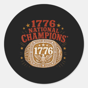 1776 National Sport Styles Sport Styleship Ring Classic Round Sticker