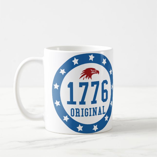 1776 Original 4 July Badge Coffee Mug (Left)