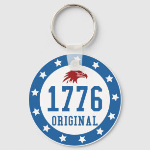 1776 Original 4 July Badge Key Ring