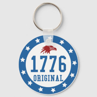 1776 Original 4 July Badge Key Ring
