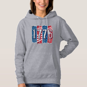 1776 Patriotic Fireworks Vintage Vector Design_1 Hoodie