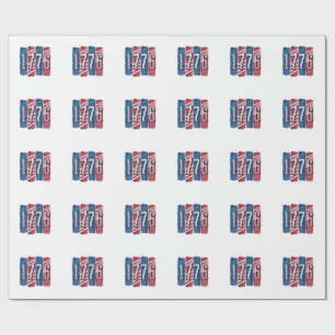 1776 Patriotic Fireworks Vintage Vector Design_1 Wrapping Paper