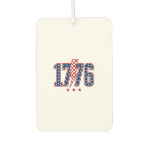 1776 Patriotic Lightning Bolt Vintage Graphic Tee_ Car Air Freshener