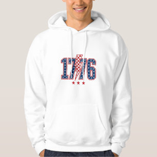 1776 Patriotic Lightning Bolt Vintage Graphic Tee_ Hoodie