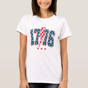 1776 Patriotic Racing Lightning Bolt T-Shirt