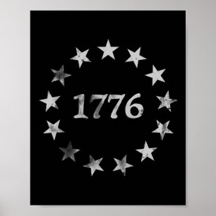1776 Patriotic Vintage Style Usa 4th Of July Poster