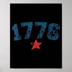 1776 Patriotic Vintage Style Usa 4th Of July Poster
