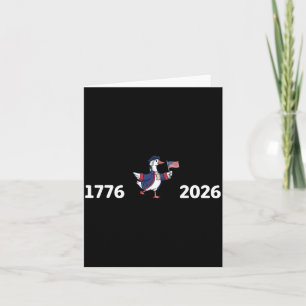 1776 to 2026 Patriotic USA Bird Flag for 250th Card