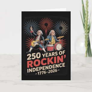 1776 Us 250 Years Founding Fathers 4th Of July Ret Card
