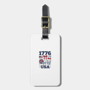 1776 USA Patriotic Coquette Vector Design_1 Luggage Tag