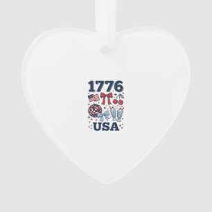 1776 USA Patriotic Coquette Vector Design_1 Ornament