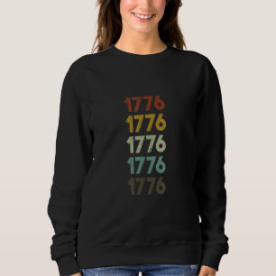 1776 Vintage 80s Style Patriotic Declaration Of In Sweatshirt