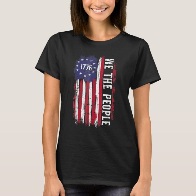 1776 We The People Patriotic American Constitution T-Shirt (Front)
