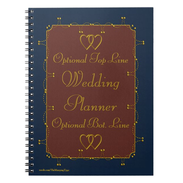 1776 Wedding Collection Personalised Planner Notebook (Front)
