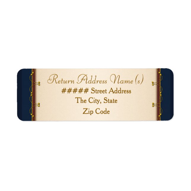 1776 Wedding Collection Return Address Label (Front)