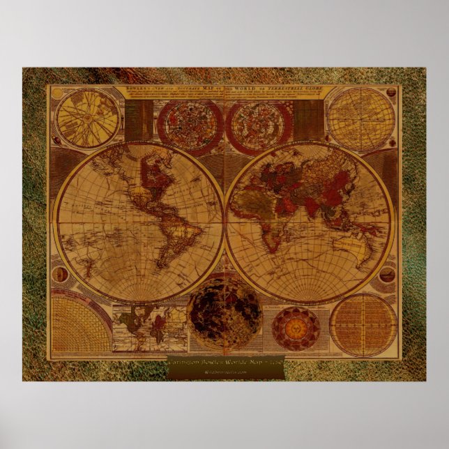 1780 Carington Bowles Old World Map Art & border Poster (Front)