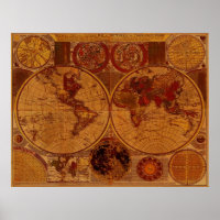 1780 Old World Map Art