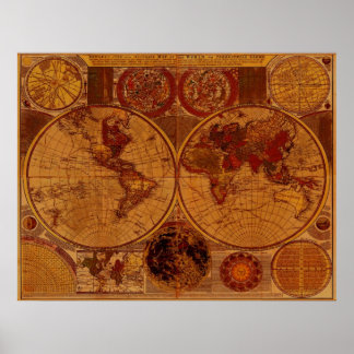 1780 Old World Map Art Poster