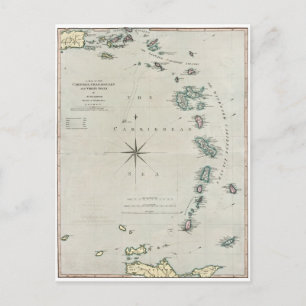 1789 Caribbean Islands Postcard