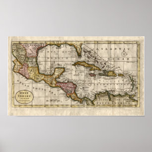 1790 Map of The West Indies by Dilly and Robinson Poster