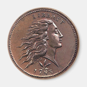 1793 Flowing Hair U.S. Penny Magnet