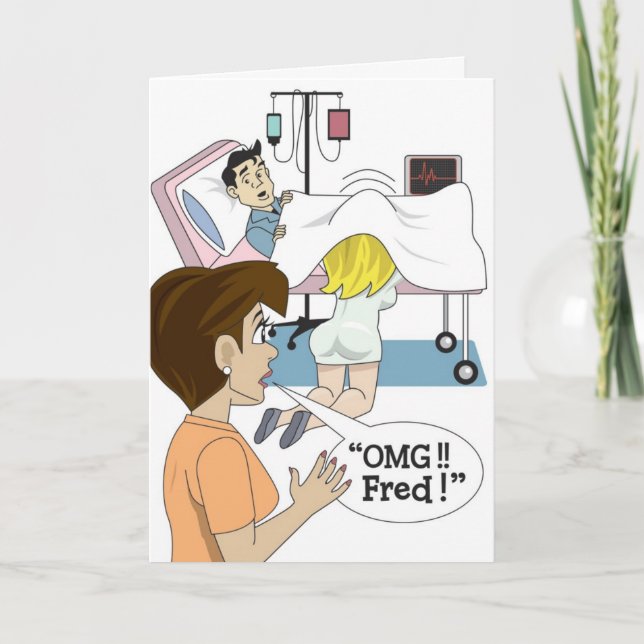 #179 Get Well Head Nurse Card (Front)