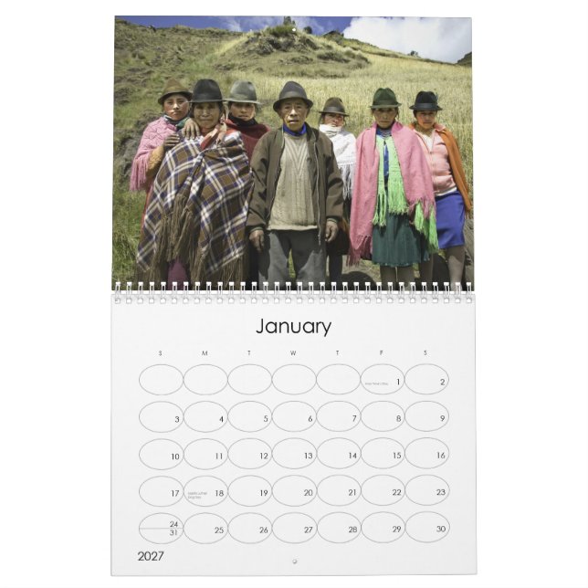 17 Days in Ecuador Calendar (Jan 2027)