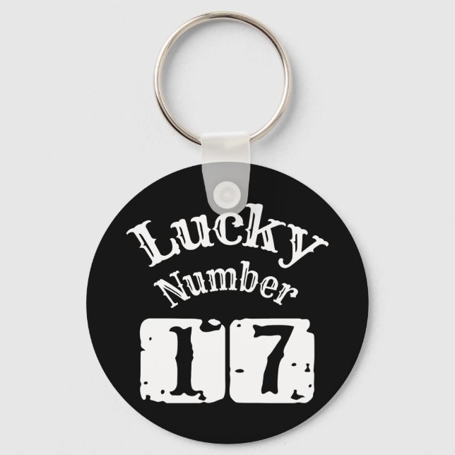 17 - Lucky Number 17 Luck Key Ring (Front)