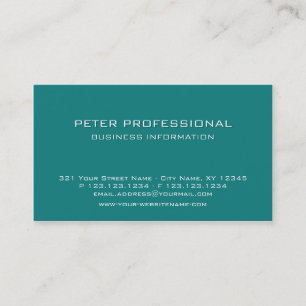 17 Modern Professional Business Card turquoise