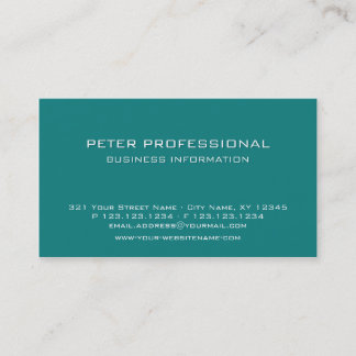 17 Modern Professional Business Card turquoise