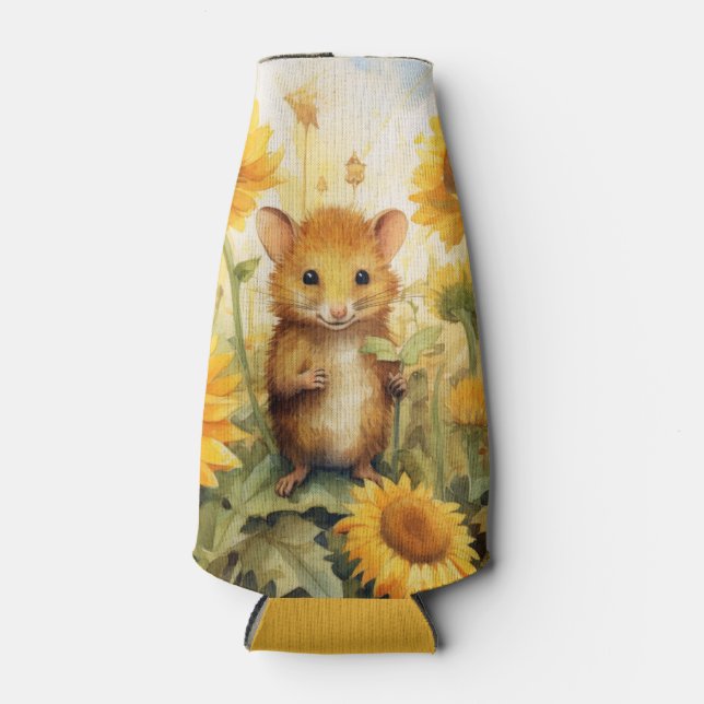 17 of 17 Sunflower Garden Miceville Bottle Cooler (Front)