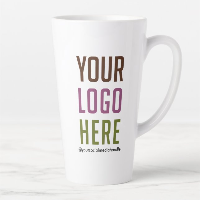17 oz Custom Tall Latte Mug with Logo No Minimum (Right)
