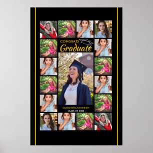 17 Photo Collage Template Congrats Graduate 20XX Poster