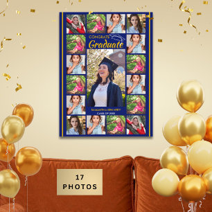 17 Photo Collage Template Congrats Graduate Blue Print