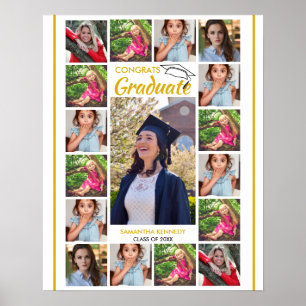 17 Photo Collage Template Congrats Graduate Name Poster