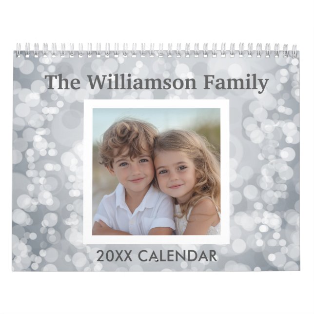 17 Photo Collage with Colourful Patterns Calendar (Cover)