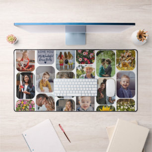 17 Photos Modern Elegant White Love You Bonus Dad Desk Mat