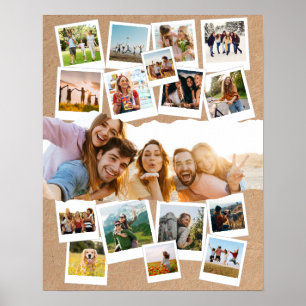 17 Picture Scrapbook Personalized Photo Collage Poster