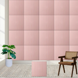 #17 Pink Textured Pinstripes Ceramic Tile