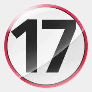17 red sticker