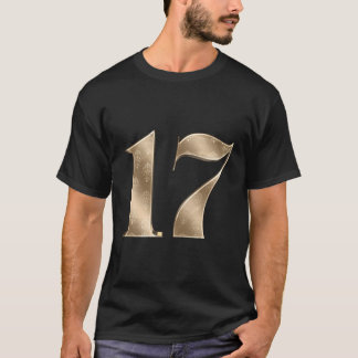 17 Seventeen Birthday Favourite Number Fleur-De-Li T-Shirt